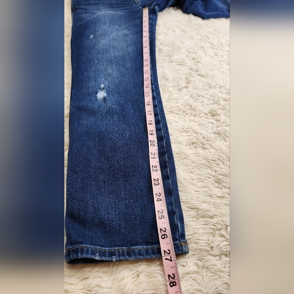 FRAME Denim Women's Le Sylvie Crop High Rise Straight Leg Jeans Sz 26 Distressed - Picture 9 of 15